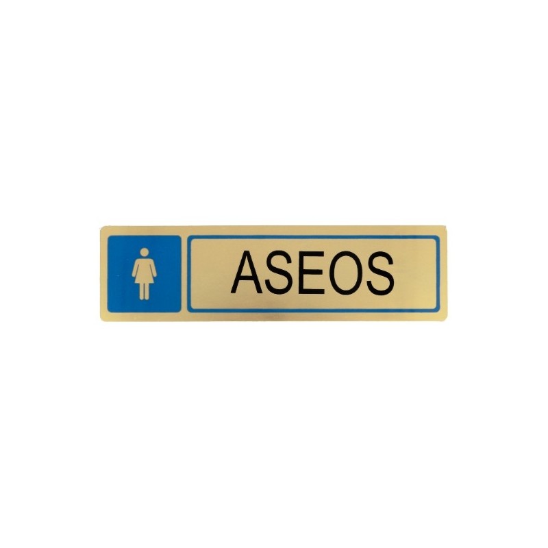 AMIG 8251  
 Placas señalización adhesivas  
 163 x 45 mm  
 Aluminio  
 Oro
