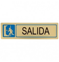 AMIG 8255  
 Placas señalización adhesivas  
 163 x 45 mm  
 Aluminio  
 Oro