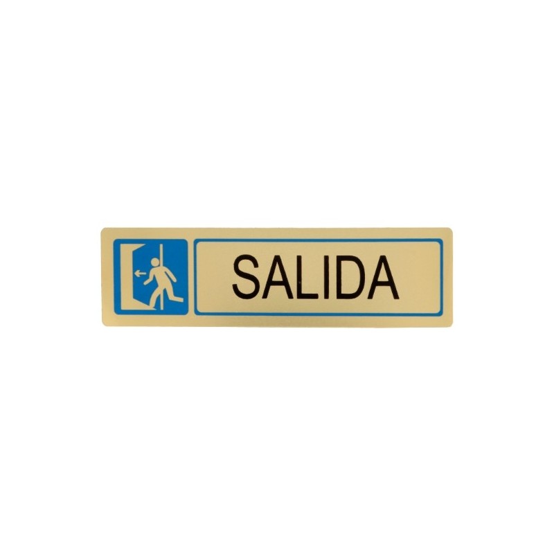 AMIG 8255  
 Placas señalización adhesivas  
 163 x 45 mm  
 Aluminio  
 Oro