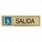 AMIG 8255  
 Placas señalización adhesivas  
 163 x 45 mm  
 Aluminio  
 Oro