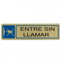 AMIG 8256  
 Placas señalización adhesivas  
 163 x 45 mm  
 Aluminio  
 Oro