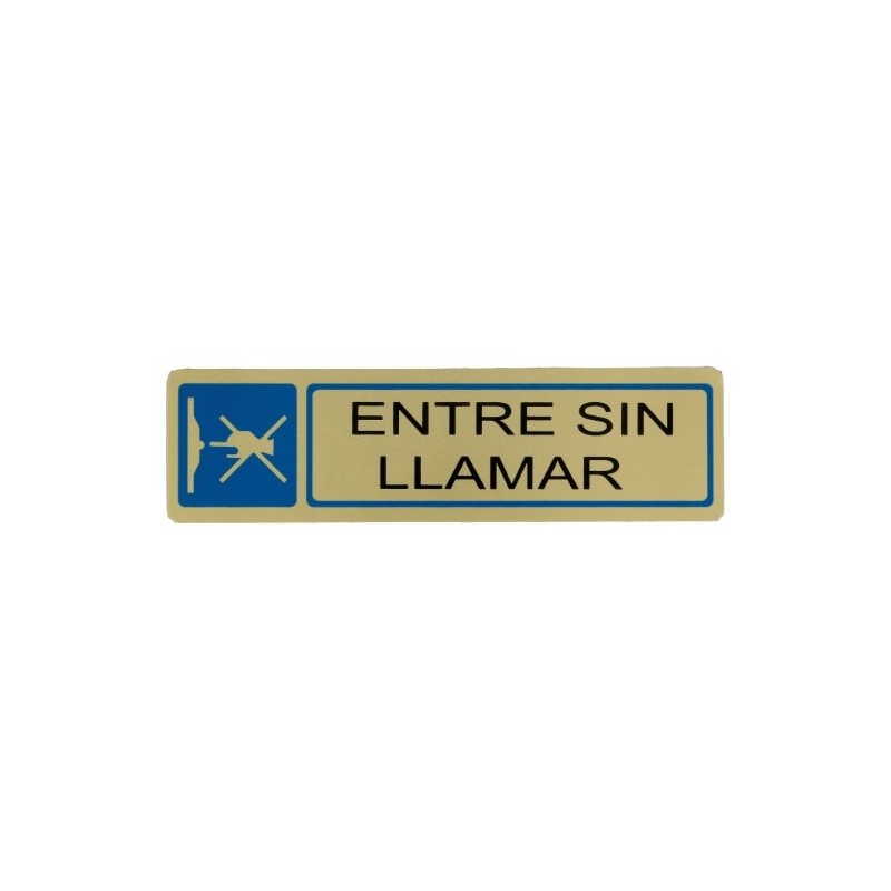 AMIG 8256  
 Placas señalización adhesivas  
 163 x 45 mm  
 Aluminio  
 Oro