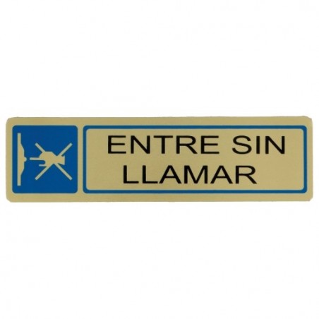 AMIG 8256  
 Placas señalización adhesivas  
 163 x 45 mm  
 Aluminio  
 Oro