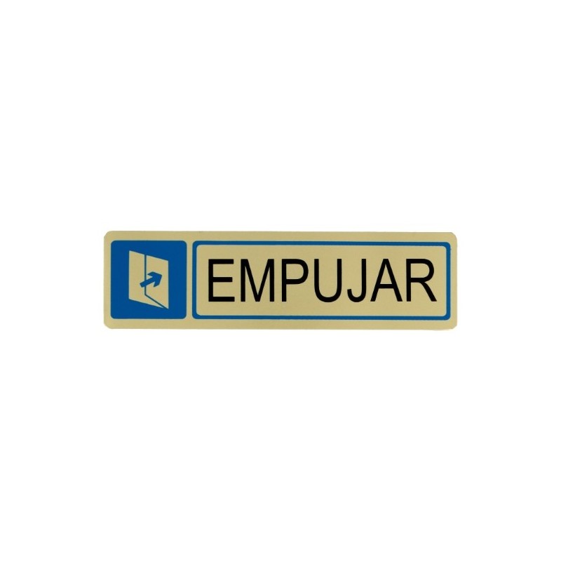 AMIG 8257  
 Placas señalización adhesivas  
 163 x 45 mm  
 Aluminio  
 Oro
