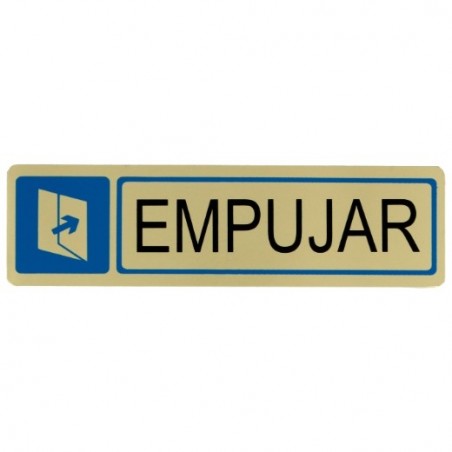 AMIG 8257  
 Placas señalización adhesivas  
 163 x 45 mm  
 Aluminio  
 Oro