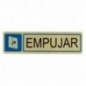 AMIG 8257  
 Placas señalización adhesivas  
 163 x 45 mm  
 Aluminio  
 Oro