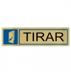 AMIG 8258  
 Placas señalización adhesivas  
 163 x 45 mm  
 Aluminio  
 Oro