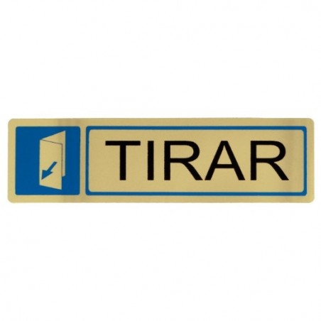 AMIG 8258  
 Placas señalización adhesivas  
 163 x 45 mm  
 Aluminio  
 Oro