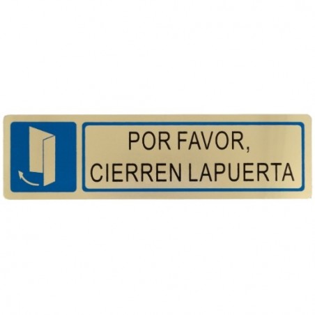 AMIG 8259  
 Placas señalización adhesivas  
 163 x 45 mm  
 Aluminio  
 Oro