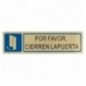 AMIG 8259  
 Placas señalización adhesivas  
 163 x 45 mm  
 Aluminio  
 Oro