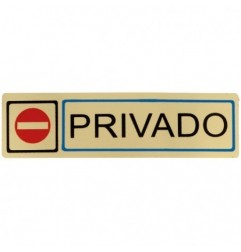 AMIG 8261  
 Placas señalización adhesivas  
 163 x 45 mm  
 Aluminio  
 Oro