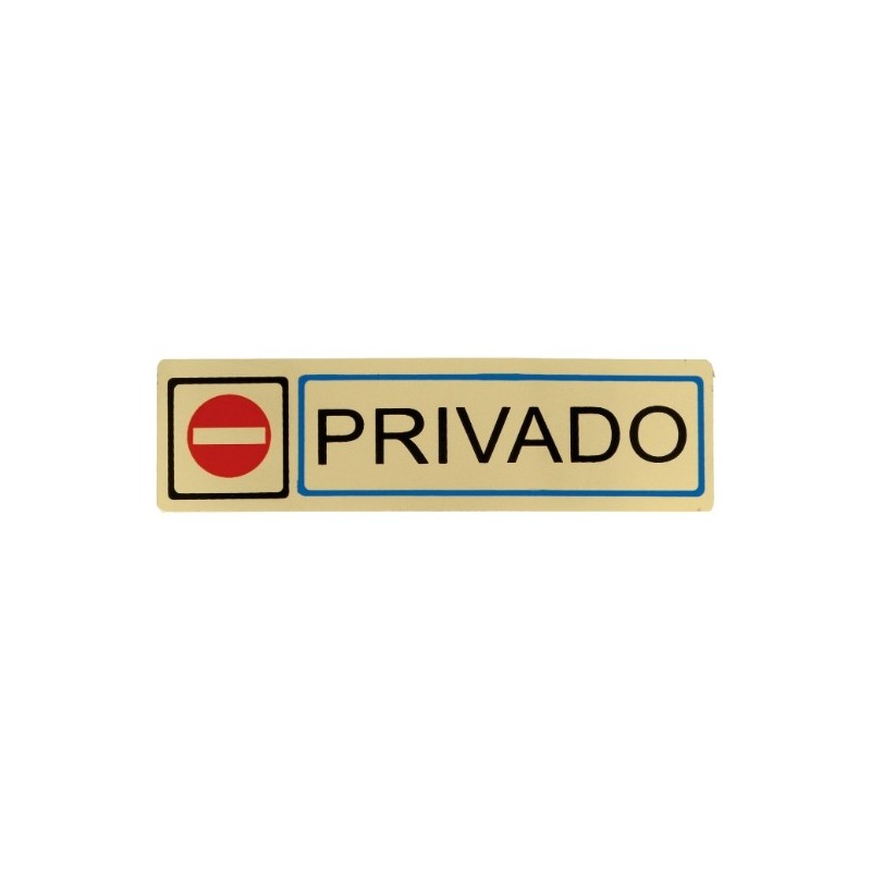 AMIG 8261  
 Placas señalización adhesivas  
 163 x 45 mm  
 Aluminio  
 Oro