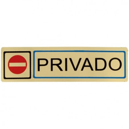 AMIG 8261  
 Placas señalización adhesivas  
 163 x 45 mm  
 Aluminio  
 Oro