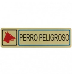 AMIG 8263  
 Placas señalización adhesivas  
 163 x 45 mm  
 Aluminio  
 Oro