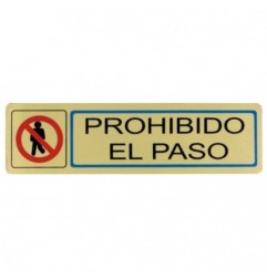 AMIG 8265  
 Placas señalización adhesivas  
 163 x 45 mm  
 Aluminio  
 Oro