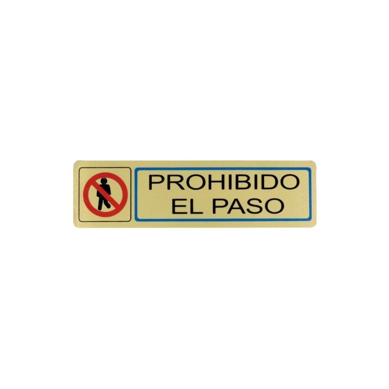 AMIG 8265  
 Placas señalización adhesivas  
 163 x 45 mm  
 Aluminio  
 Oro
