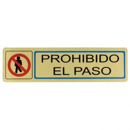 AMIG 8265  
 Placas señalización adhesivas  
 163 x 45 mm  
 Aluminio  
 Oro
