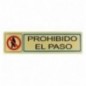 AMIG 8265  
 Placas señalización adhesivas  
 163 x 45 mm  
 Aluminio  
 Oro