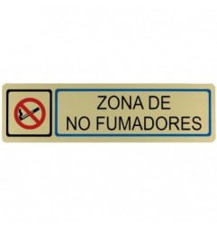 AMIG 8266  
 Placas señalización adhesivas  
 163 x 45 mm  
 Aluminio  
 Oro