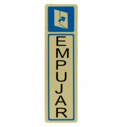 AMIG 8267  
 Placas señalización adhesivas  
 163 x 45 mm  
 Aluminio  
 Oro