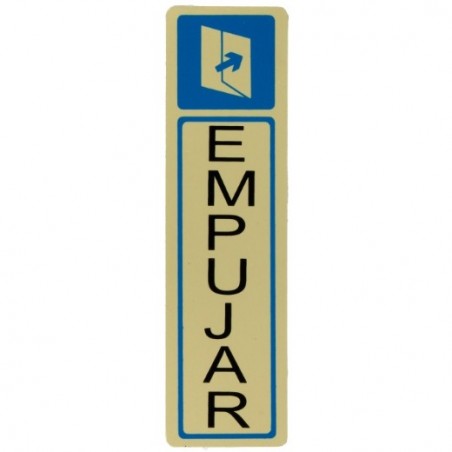 AMIG 8267  
 Placas señalización adhesivas  
 163 x 45 mm  
 Aluminio  
 Oro