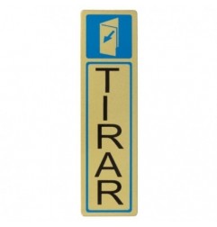 AMIG 8268  
 Placas señalización adhesivas  
 163 x 45 mm  
 Aluminio  
 Oro