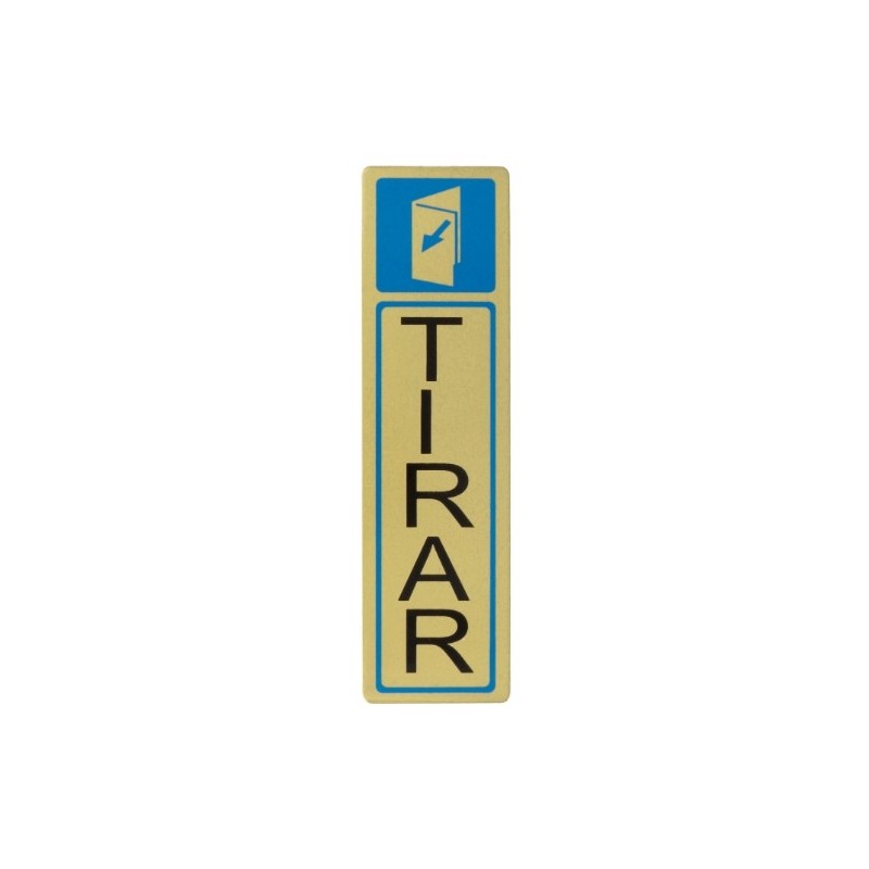 AMIG 8268  
 Placas señalización adhesivas  
 163 x 45 mm  
 Aluminio  
 Oro