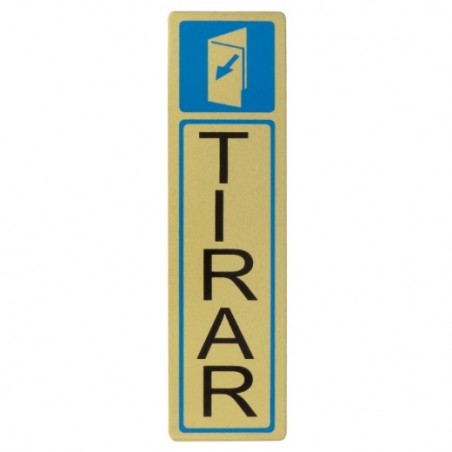 AMIG 8268  
 Placas señalización adhesivas  
 163 x 45 mm  
 Aluminio  
 Oro