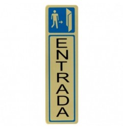AMIG 8269  
 Placas señalización adhesivas  
 163 x 45 mm  
 Aluminio  
 Oro