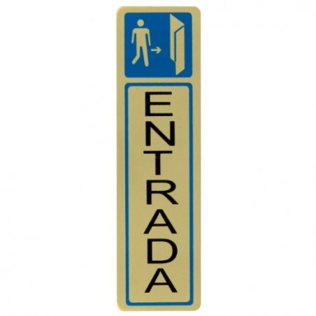 AMIG 8269  
 Placas señalización adhesivas  
 163 x 45 mm  
 Aluminio  
 Oro