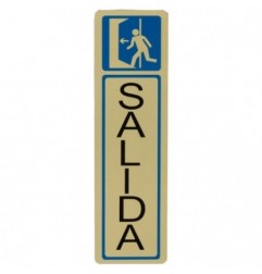 AMIG 8270  
 Placas señalización adhesivas  
 163 x 45 mm  
 Aluminio  
 Oro
