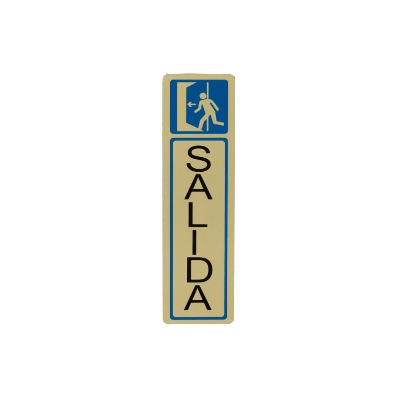 AMIG 8270  
 Placas señalización adhesivas  
 163 x 45 mm  
 Aluminio  
 Oro