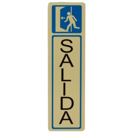 AMIG 8270  
 Placas señalización adhesivas  
 163 x 45 mm  
 Aluminio  
 Oro