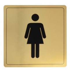 AMIG 8273  
 Placas señalización adhesivas  
 140 x 140 mm  
 Aluminio  
 Oro