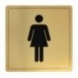 AMIG 8273  
 Placas señalización adhesivas  
 140 x 140 mm  
 Aluminio  
 Oro