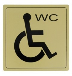 AMIG 8274  
 Placas señalización adhesivas  
 140 x 140 mm  
 Aluminio  
 Oro