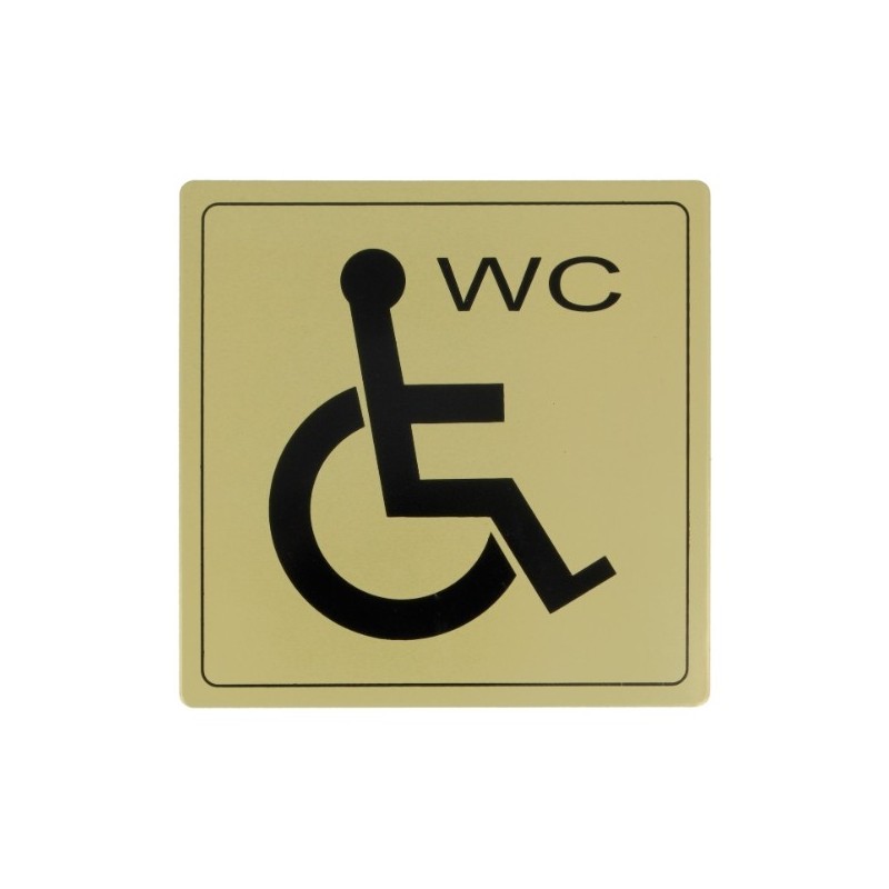 AMIG 8274  
 Placas señalización adhesivas  
 140 x 140 mm  
 Aluminio  
 Oro