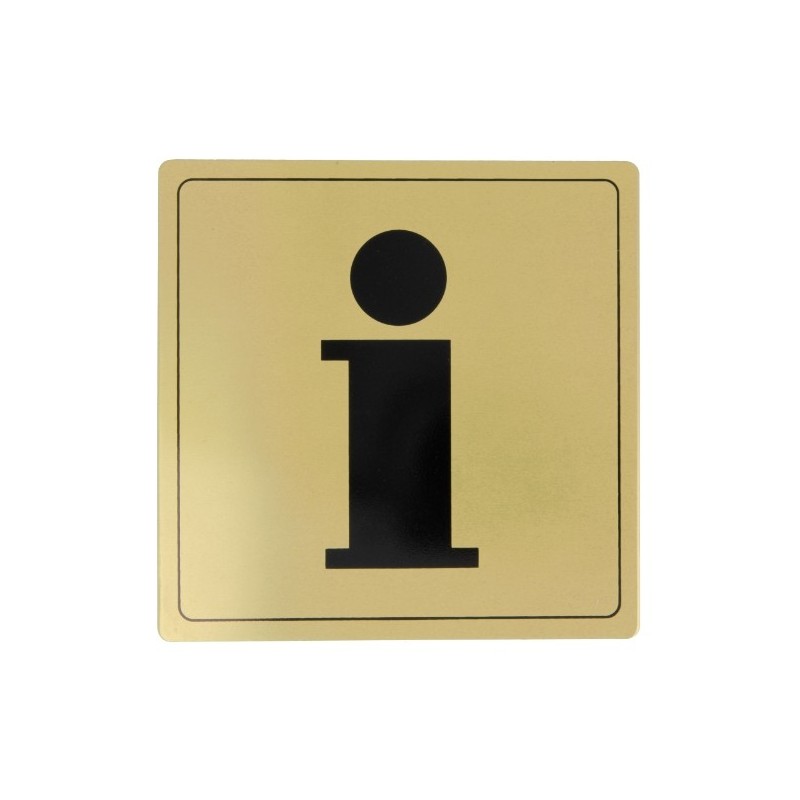 AMIG 8275  
 Placas señalización adhesivas  
 140 x 140 mm  
 Aluminio  
 Oro