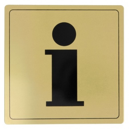 AMIG 8275  
 Placas señalización adhesivas  
 140 x 140 mm  
 Aluminio  
 Oro