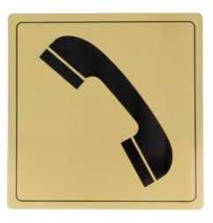 AMIG 8276  
 Placas señalización adhesivas  
 140 x 140 mm  
 Aluminio  
 Oro