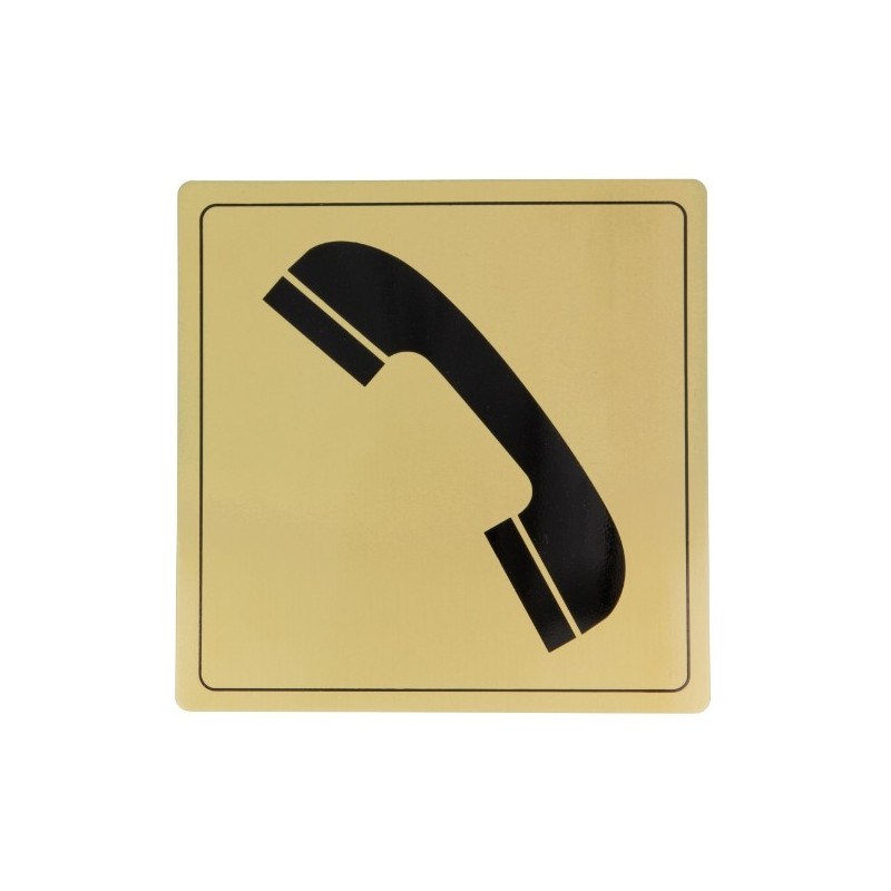 AMIG 8276  
 Placas señalización adhesivas  
 140 x 140 mm  
 Aluminio  
 Oro