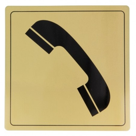 AMIG 8276  
 Placas señalización adhesivas  
 140 x 140 mm  
 Aluminio  
 Oro