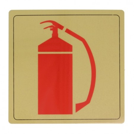AMIG 8280  
 Placas señalización adhesivas  
 140 x 140 mm  
 Aluminio  
 Oro