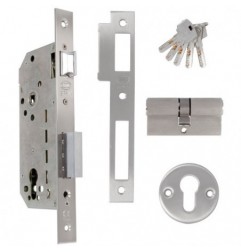 AMIG 8289  
 Cerradura 340  
 50/85  
 Acero  
 Cromado mate