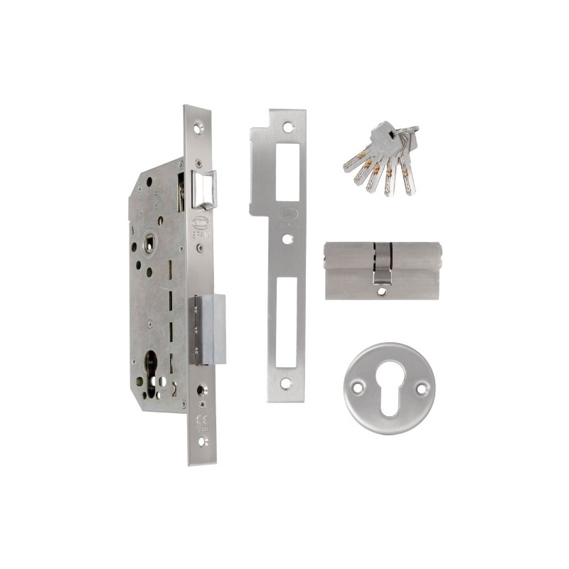 AMIG 8289  
 Cerradura 340  
 50/85  
 Acero  
 Cromado mate