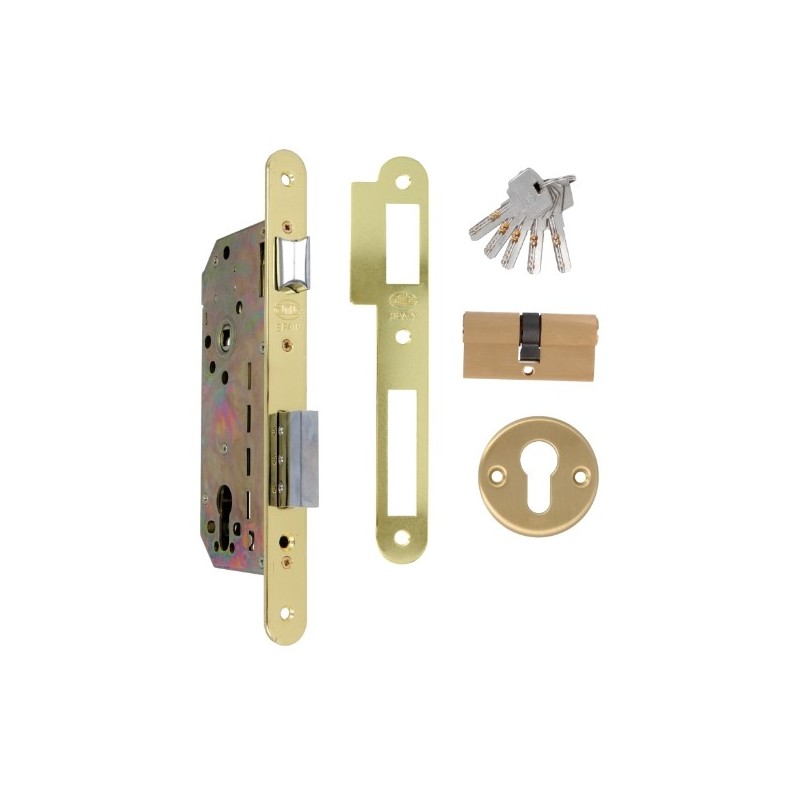 AMIG 8294  
 Cerradura 341  
 50/85  
 Acero  
 Cromado mate