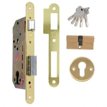 AMIG 8294  
 Cerradura 341  
 50/85  
 Acero  
 Cromado mate