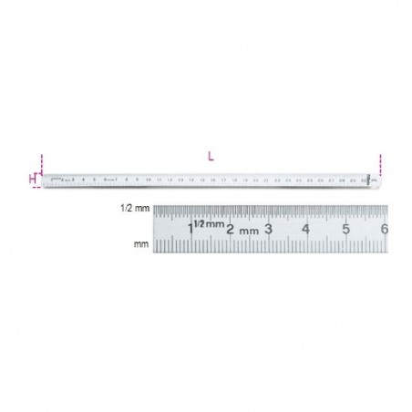 1682 1000 Regla flexible graduada de acero inoxidable