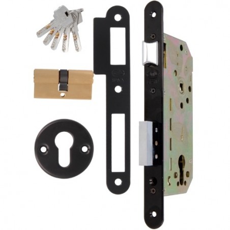 AMIG 8298  
 Cerradura 341  
 50/85  
 Acero  
 Negro