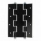 AMIG 8368  
 Bisagra doble acción 3035  
 180 x 133 x 4 mm  
 Aluminio  
 Negro
